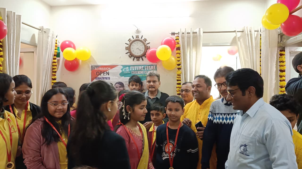 Students and teachers share a celebration at Future Stars